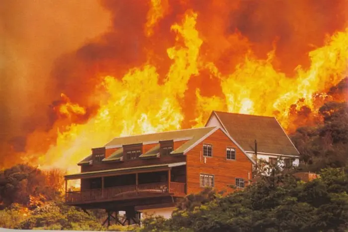 Bushfire zone house
