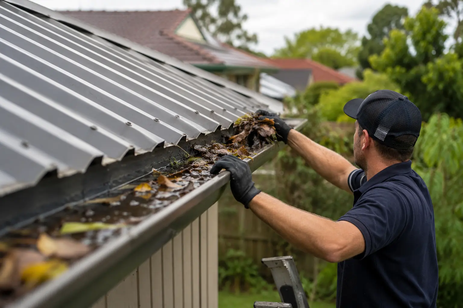 Roof and gutter maintenance inspection in Sydney