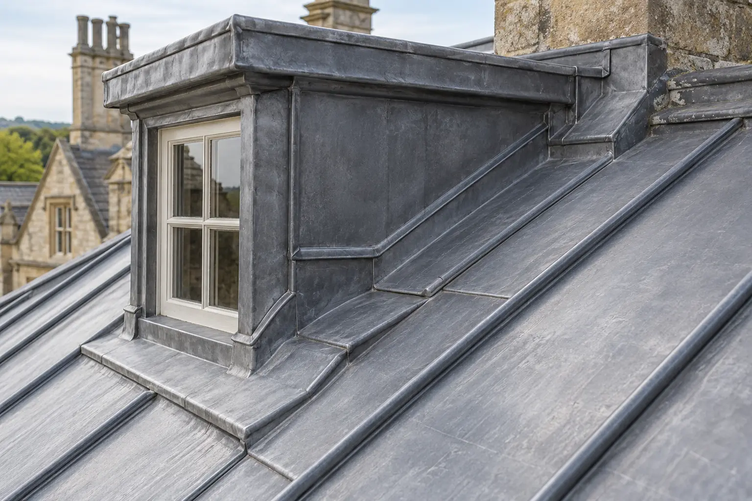 Traditional lead roof and flashing details